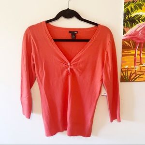 H&M Knit and Fit Coral Top